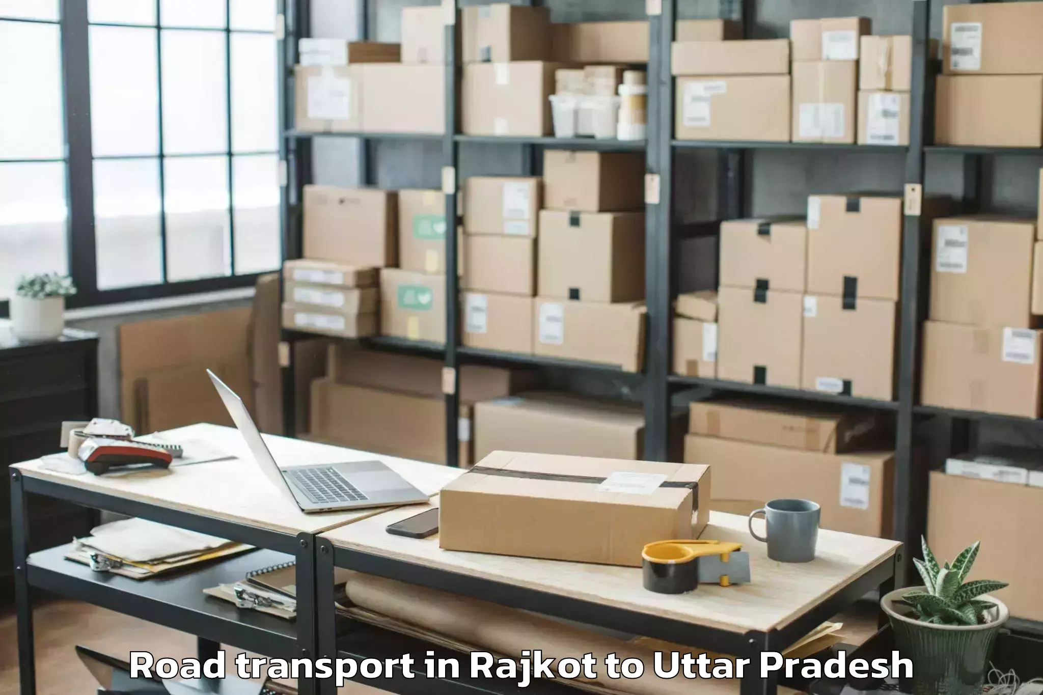 Professional Rajkot to Captainganj Road Transport